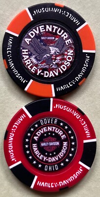 Pick 1 Harley Davidson Full Color Poker Chip Adventure HD in Dover, Ohio