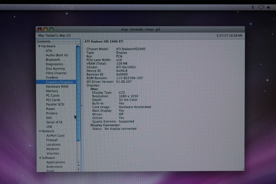 2007 Apple 20" iMac A1224 Video Card ATI Radeon HD 2400 XT 128MB 661-4440 (W873) - Image 3 of 3