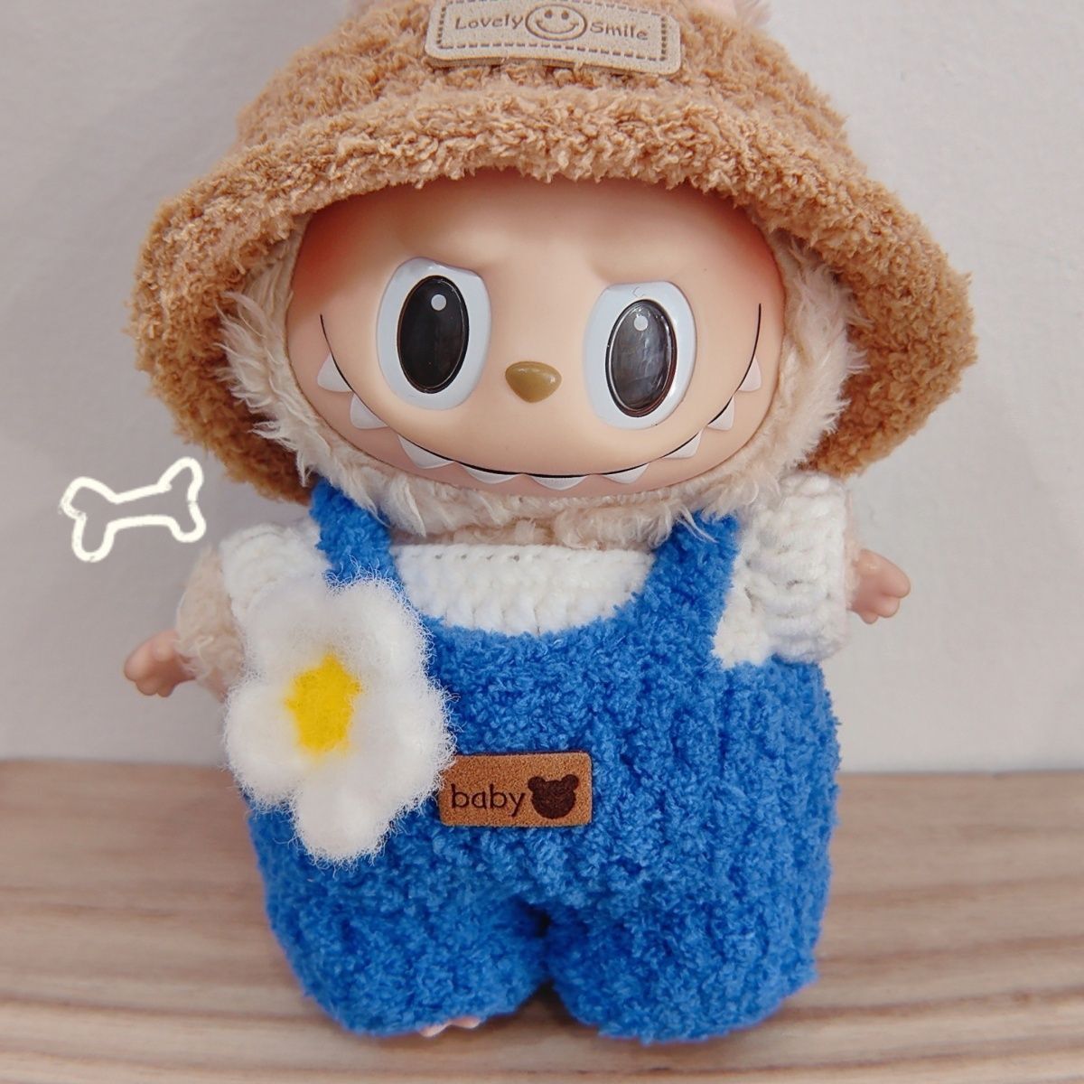 POPMART hand-woven labubu17CM diy baby clothes doll cute clothes set no doll