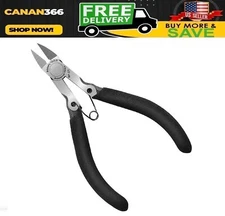 Small Wire Flush Cutters 5-in, Sharp and Precision Side Cutting Pliers with Spri