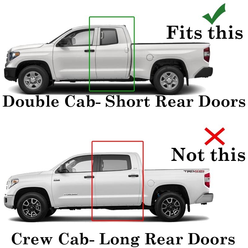 For 2007-2021 Toyota Tundra 2 Door Handle COVERS+Mirrors 1D6