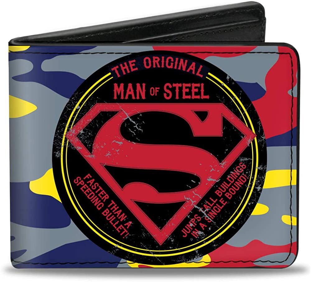 Двойной кошелек с камуфляжным значком DC Comics Superman The Original Man of Steel Badge 3290₽