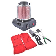 Electric Gold Smelting Furnace Kit 1kg/2kg/3kg Graphite Crucibles Melting Gold