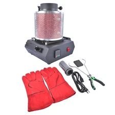 Electric Gold Smelting Furnace Kit 1kg/2kg/3kg Graphite Crucibles Melting Gold