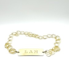 Vintage Women Belt Gold Metal Lam Rentangular Buckle Flower Hippy 30x1