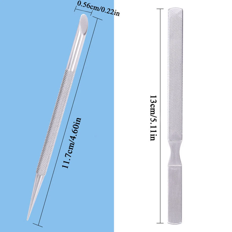 Nail Stainless Steel Sanding Grinding Polishing Buffer Double Sided Manicure  - Image 2 of 4