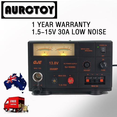 Linear Mode Adjustable Power Supply 1.5-15V 13.8V 12V 30A Ham Car Radio Kenwood - Picture 1 of 2