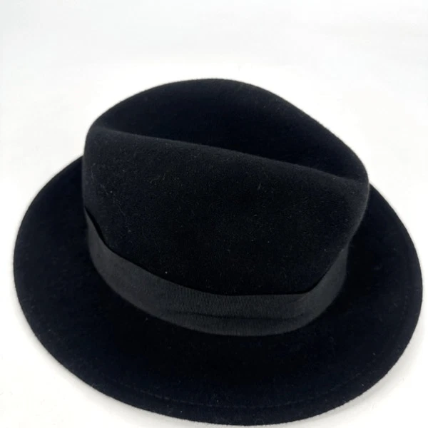 Sombrero Epoch Hats Company para hombre 100 % fieltro de lana con plumas Fedora negro talla S/M Foto 4 de 4