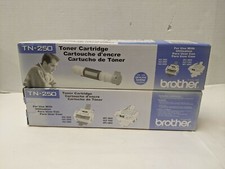 Brother TN-250 OEM Genuine Black Toner Ink Print Cartridge Sealed - 2 Cartridges