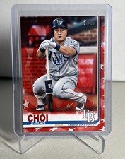 2019 Topps series 2 Independence Day 47/76 #423 Ji-Man Choi Tampa Bay Rays