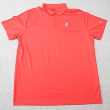 NIKE Disney Mickey Mouse Mens 2XL XXL Polo Shirt Dri Fit Red - Small Stains