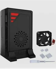 Geeekpi Raspberry Pi 4 Case, Raspberry Pi Case With Cooling Fan 40X40X10mm+Sinks