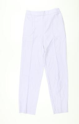 Marks & Spencer Damen Lila Polyestermischung Hose Größe 10 L30 in