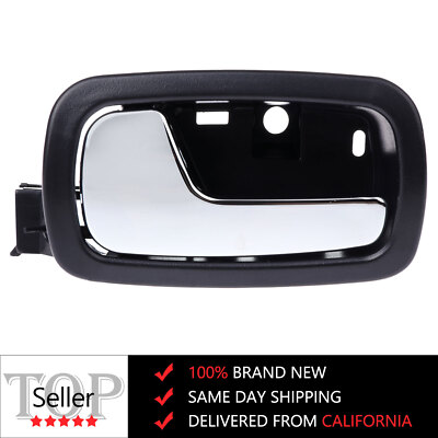 Chrome Door Handle Front Inside Black Driver for 05-10 CHEVROLET COBALT
