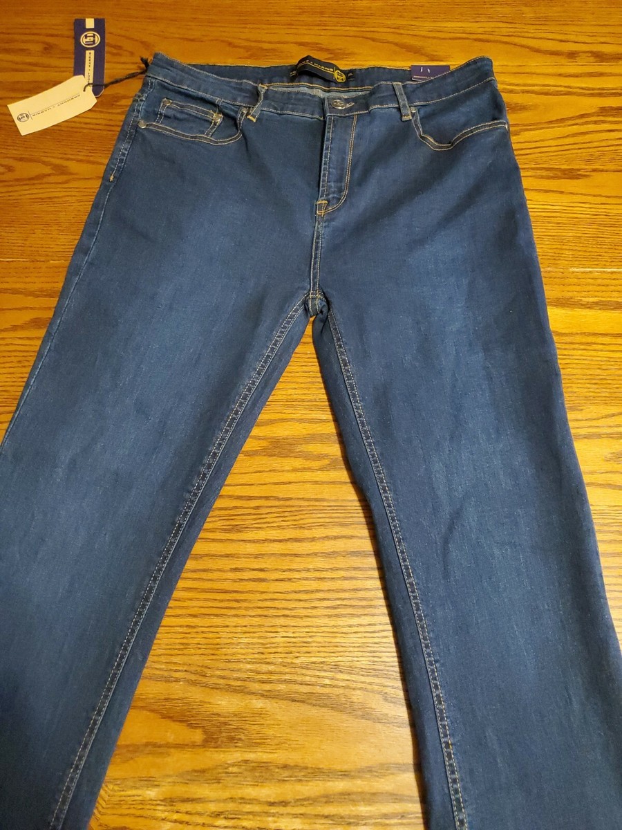 292 Fremont+Harris Jean's 36X34 Slim Fit Blue Denim Stretch 292 Fremont+Harris Jean's 36X34 Slim Fit Blue Denim Stretch