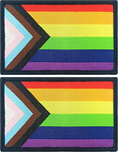 JBCD 2 Pack Pride Progress Rainbow Flags Patch LGBTQ Flag Patches Tactical Gay I - Picture 11 of 12