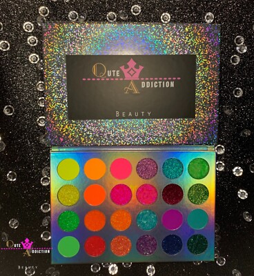 Neon glitter makeup palette