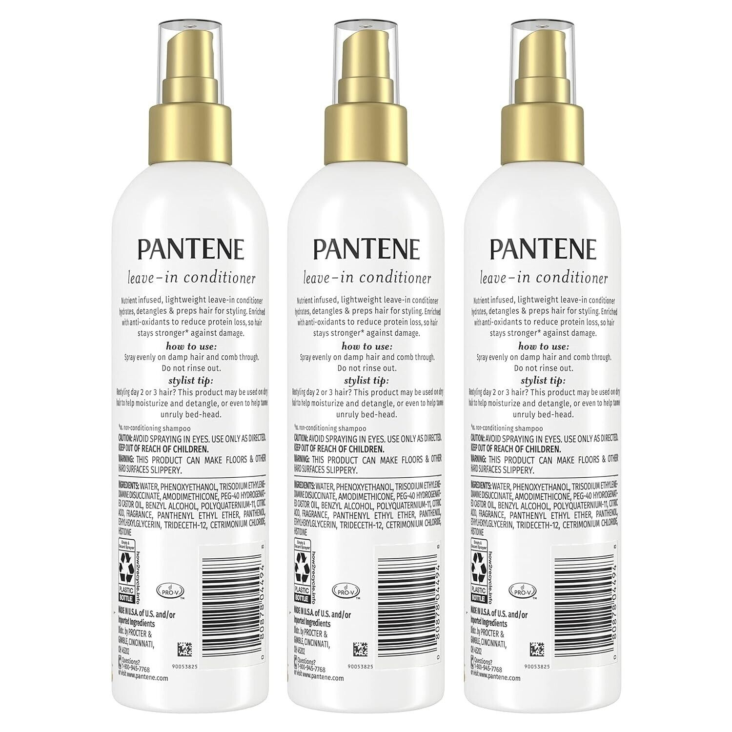 Pantene Conditioning Detangler Spray, ProV Repair & Protect, 8.5 Fl Oz, 3 Pack eBay