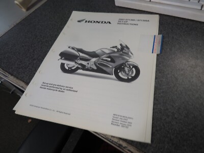 Honda Factory Set Up Instructions 2003 ST1300 ST1300A S0132 | eBay