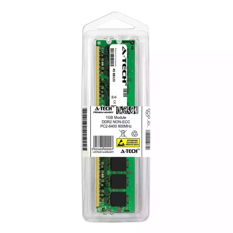 1GB DDR2 PC2-6400 800MHz DIMM (Kingston KVR800D2N6/1G Equivalent) Memory RAM - Image 2 of 2