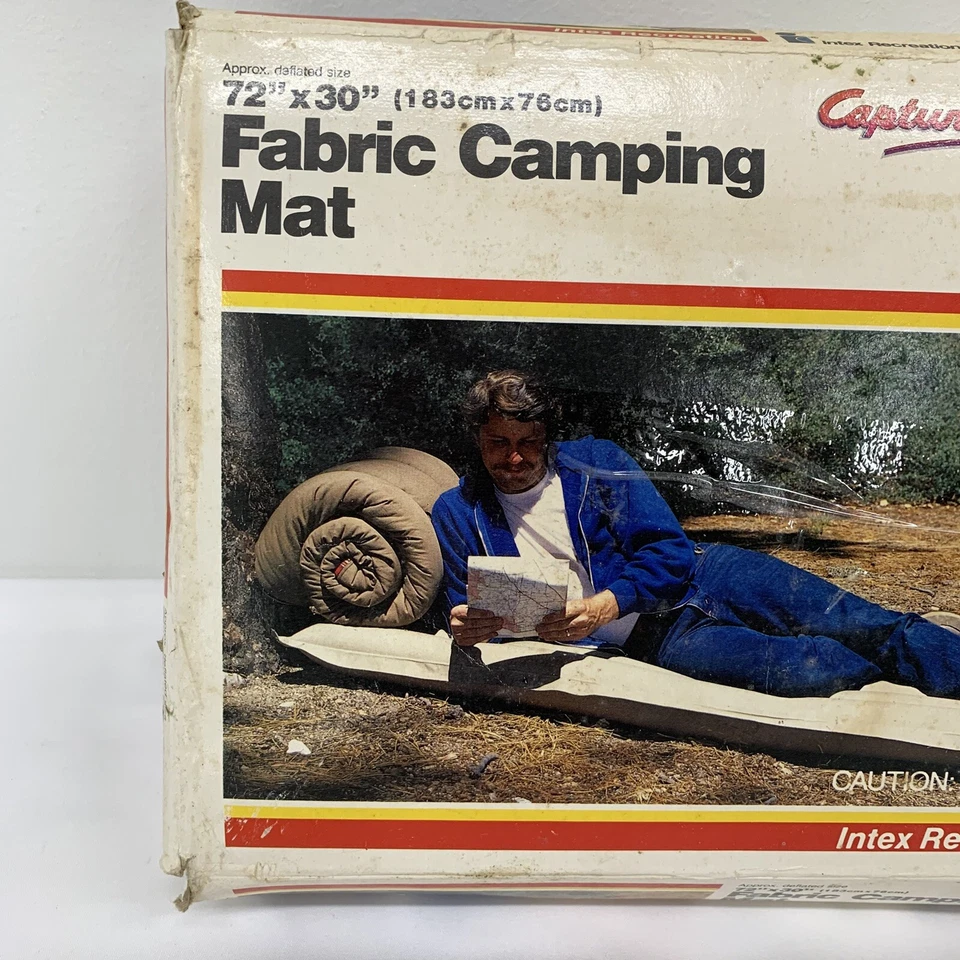 VTG Intex Fabric Camping Mat 72" x30" 1984 Pink 80s Retro Durable - Image 2 of 4