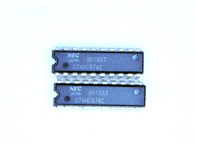 UPD74HC574C  ''Original'' NEC 20P DIP CMOS IC  2  pcs