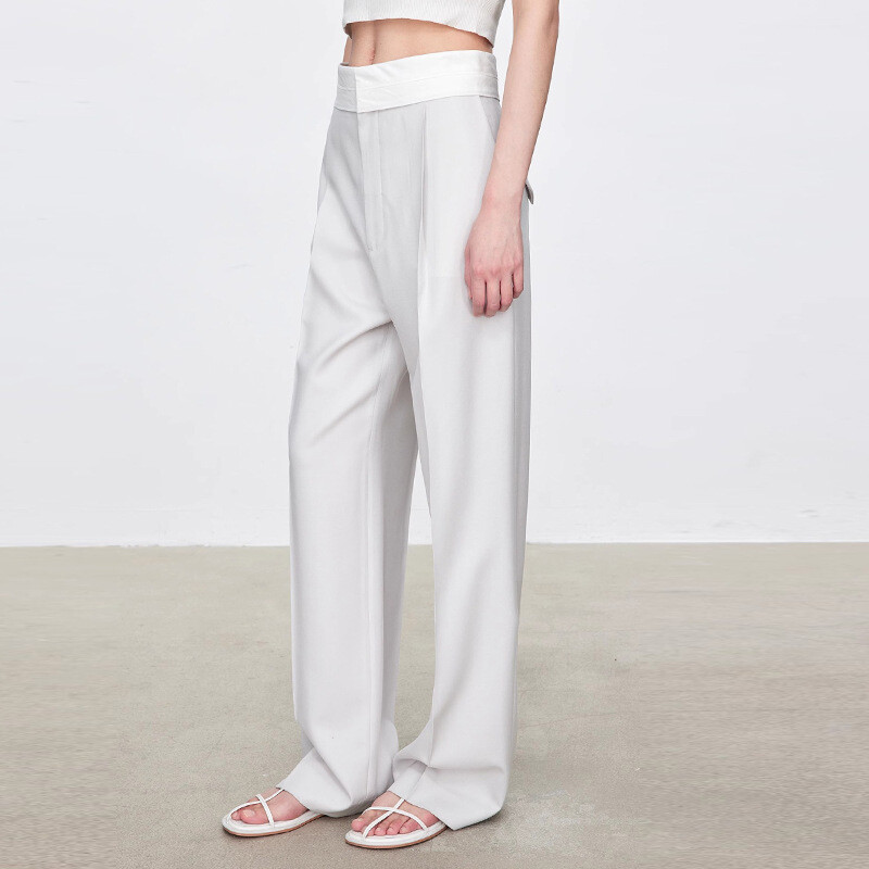 FILA Pantalone donna THE ROW primavera doppiopetto gamba larga vita alta gamba dritta