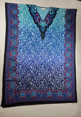 Miss Lavish Kaftan Kimono Tunic Dress Evening Maxi Free Size 14 16 18 