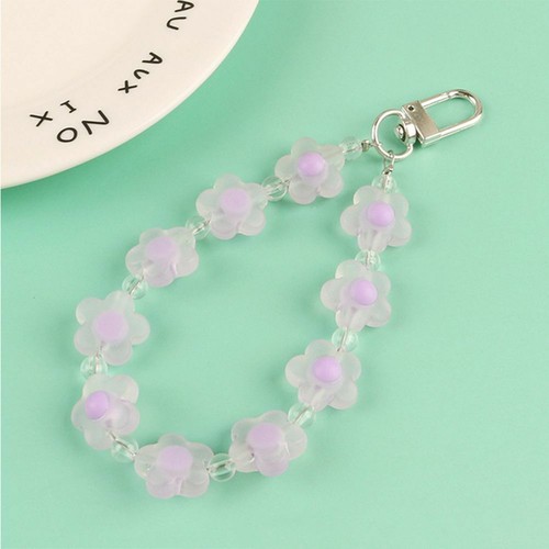 Bracelet Keychain Mobile Phone Strap Lanyards Candy Color Flower Phone Charm - Zdjęcie 4 z 18