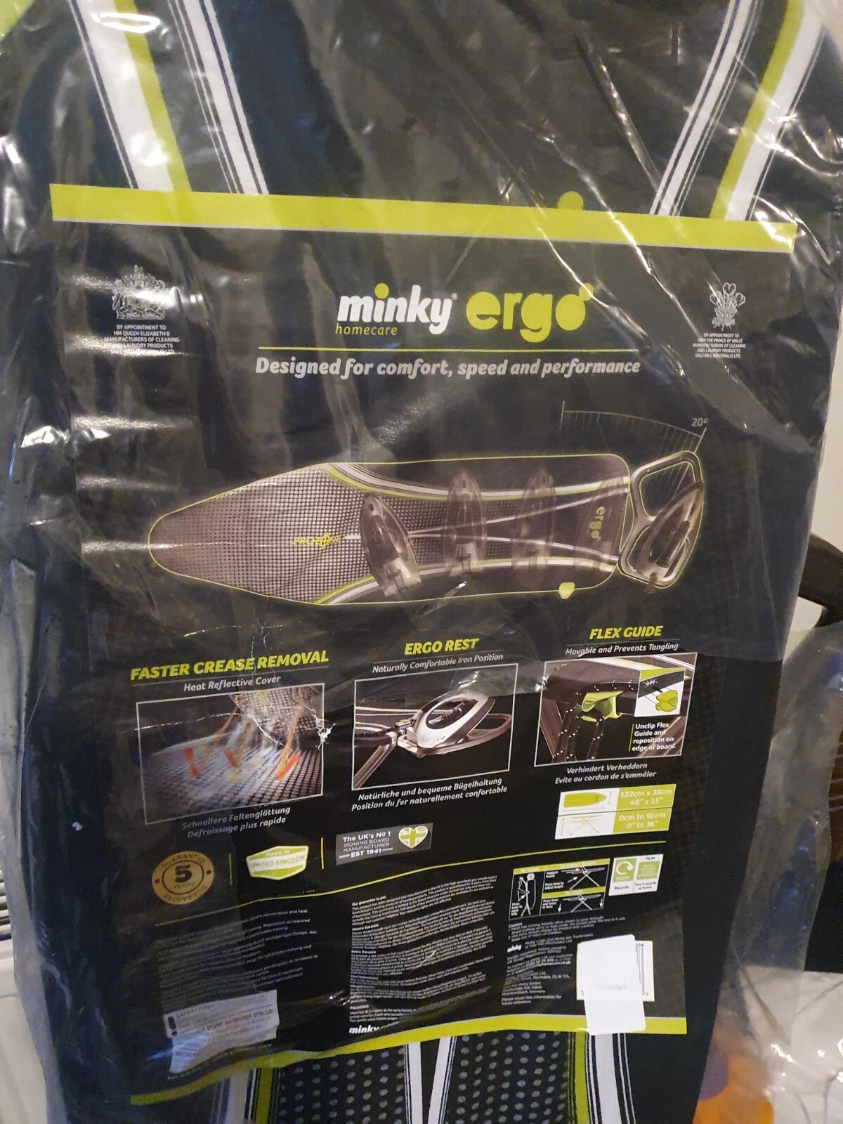 Minky Ergo Ironing Board Prozone collection only eBay