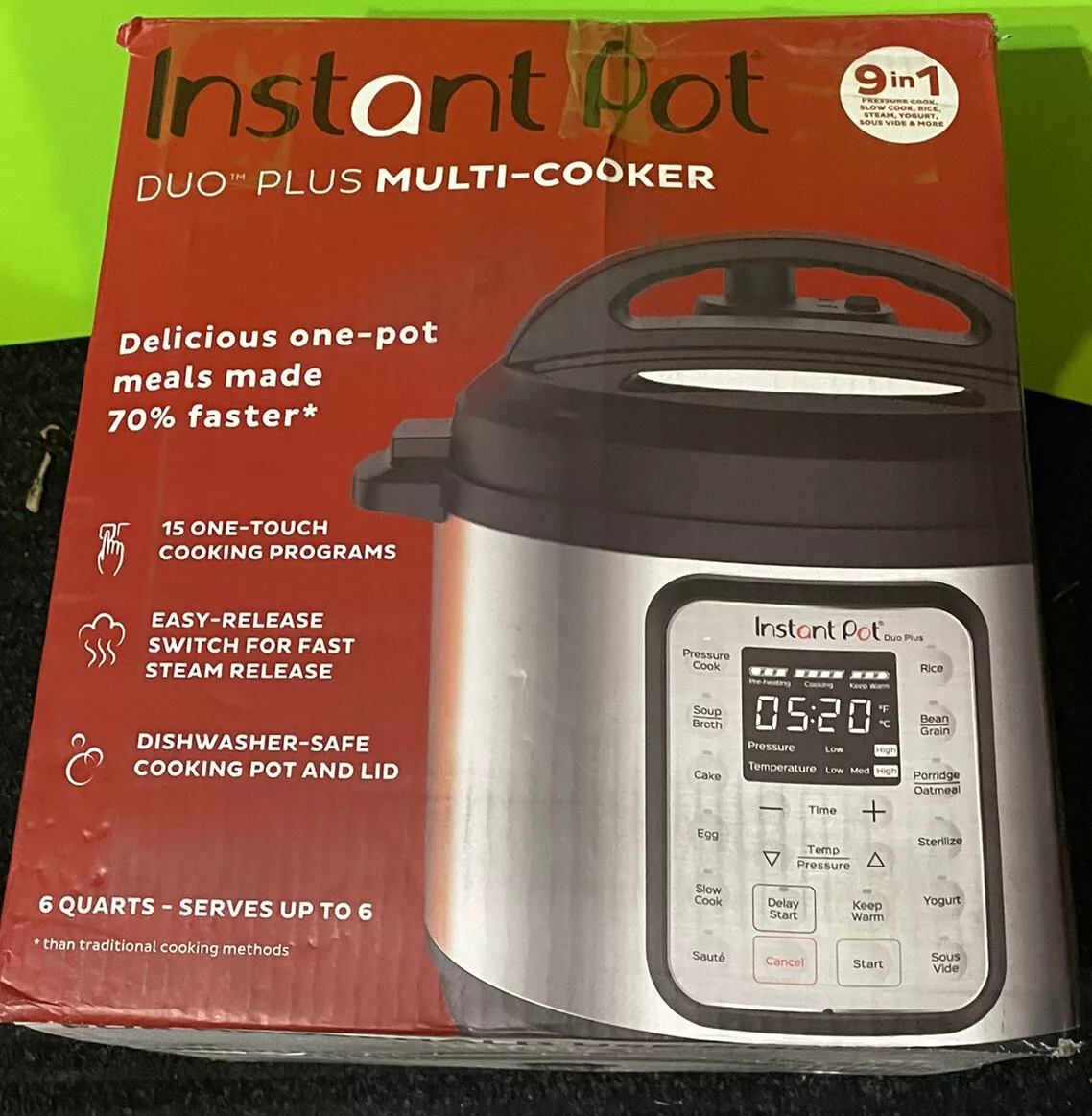 Instant Pot Duo Plus 9-in-1 Electric Pressure Cooker, Slow Cooker