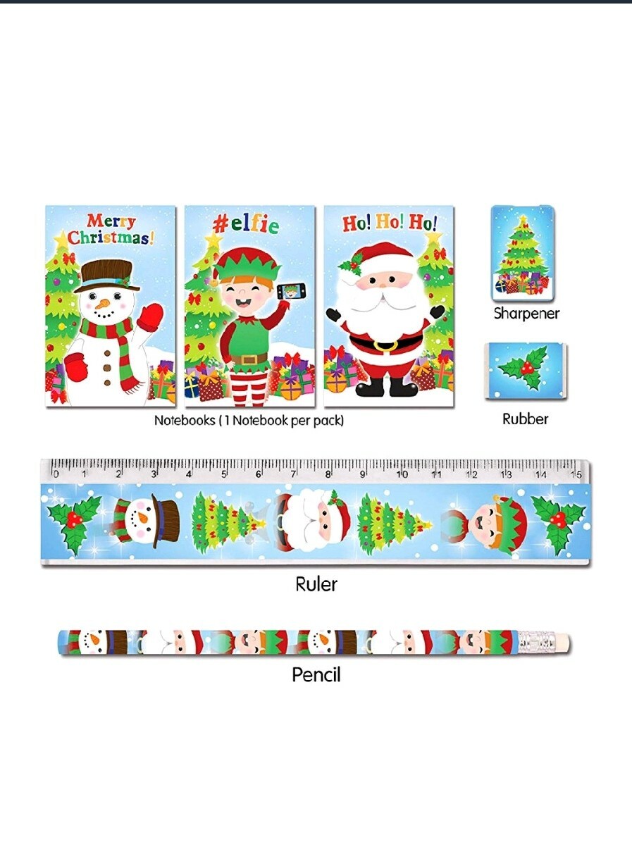 Christmas Stationery Set 5 Piece - Great Stocking Filler or Party Item