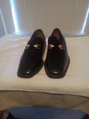 Vero Cuoio Mens Black Suede‎ Loafers Size 12 Vero Cuoio Dress Shoes Men main image 4