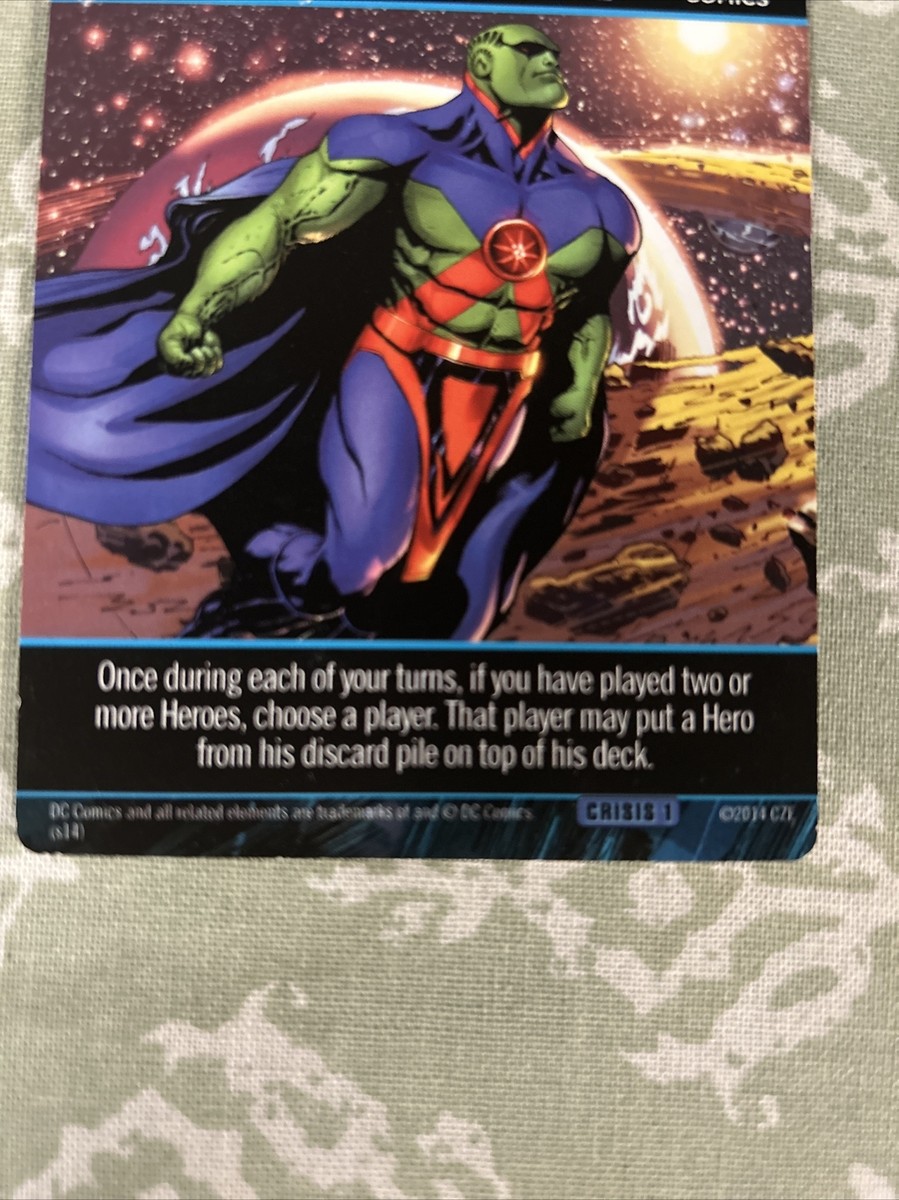2014 DC Crisis 1 Deck Game Martian Manhunter Oversize Crisis