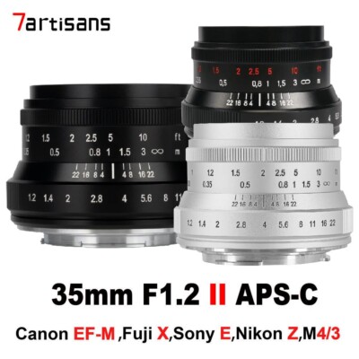 7artisans 35mm Mark II APS-C Large Aperture Lens For Sony  E/M43/EOS-M/Z/FX
