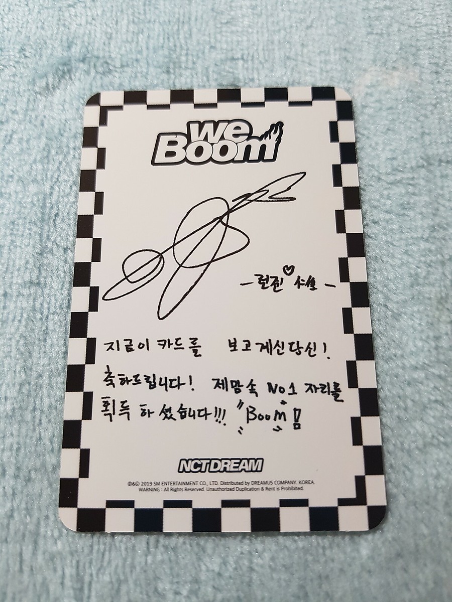 NCT DREAM 3th Mini Album We Boom Renjun Type-B Photo Card Official
