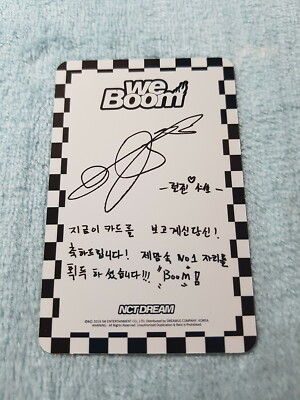 NCT DREAM 3th Mini Album We Boom Renjun Type-B Photo Card Official