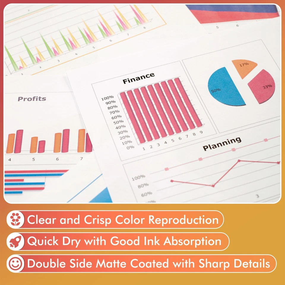 Koala Double Sided Matte Photo Paper 13x19 66lb Thick A3+ Inkjet Printer 50 Ct - Image 4 of 4