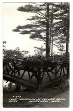 Whitehall Sylvan Beach Hotel View of Lake Michigan View RPPC Postcard MI