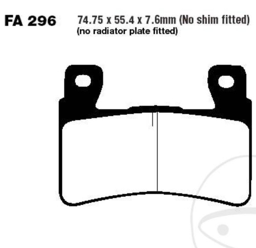 Pastiglie Freno EBC EPFA296HH per Honda CBR 600 CB 1100 1300 400 Super Four