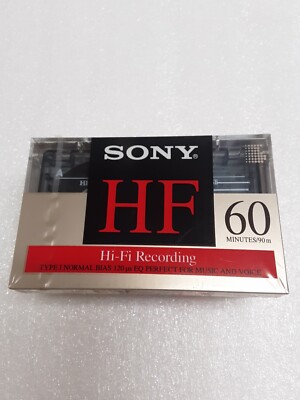 Lot of 3 New Sealed Sony HF-60 Hi-Fi Blank Audio Cassette Tapes Normal Bias