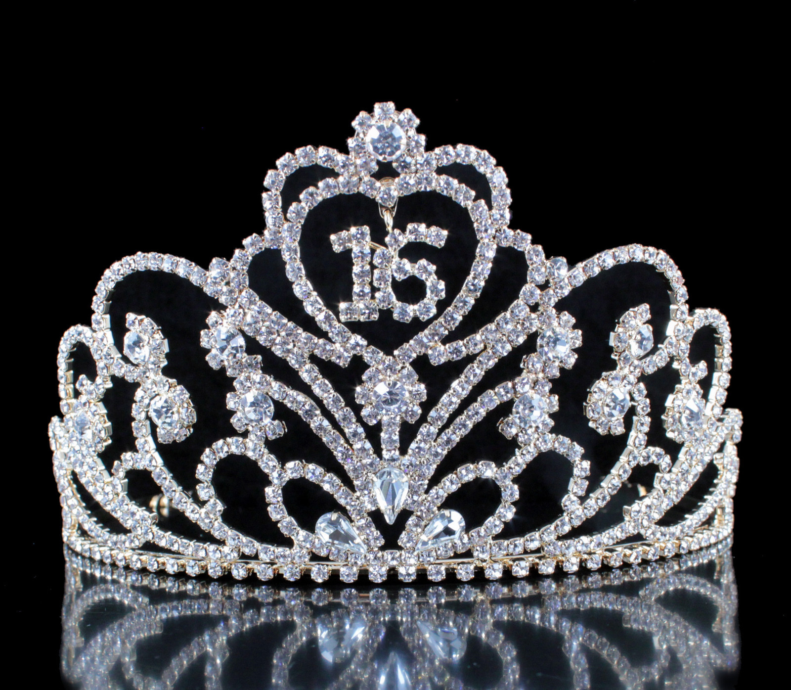 Sweet Sixteen 16 Birthday Party Rhinestone Crystal Tiara Crown Hair ...