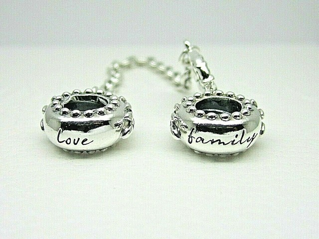 Heart Family Tree Safety Chain Charm 