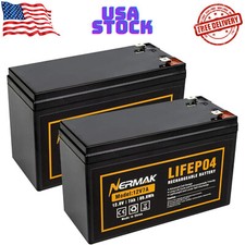 12V 7Ah 7.2Ah Lithium LiFePO4 Battery 2 Pack, 2000 Cycles Lithium Iron Pho...