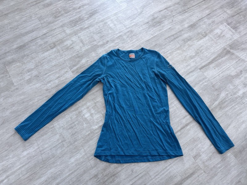 Womens Icebreaker Merino Wool 200 Under Layer Long Sleeve Shirt S Blue *fair*
