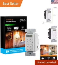 24 Hour Programmable In-Wall Timer with Battery Backup for Indoor/Outdoor Use