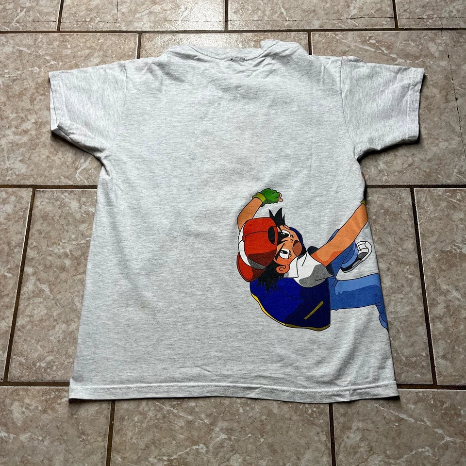 Vintage 1999 Pokemon Pokeball Ash T Shirt I've Got the Power All Over Youth XL - Image 2 of 4