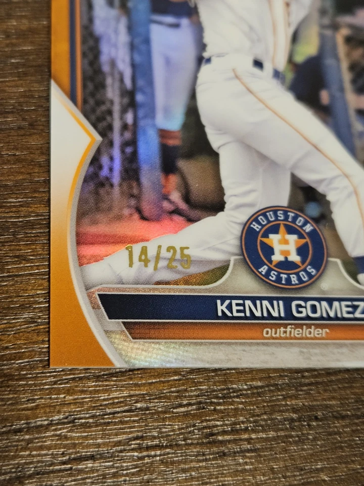 2023 Kenni Gomez First #/25 Orange Refractor BCP-40 - Image 2 of 3