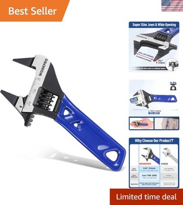 Adjustable Wrench 4 Inch Thin Jaws Wide Opening Pliers Small Precision Tool