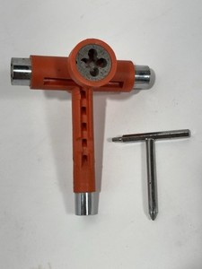 Reflex Skate Tool - Multi-Function Portable Accessory for Orange/Chrome